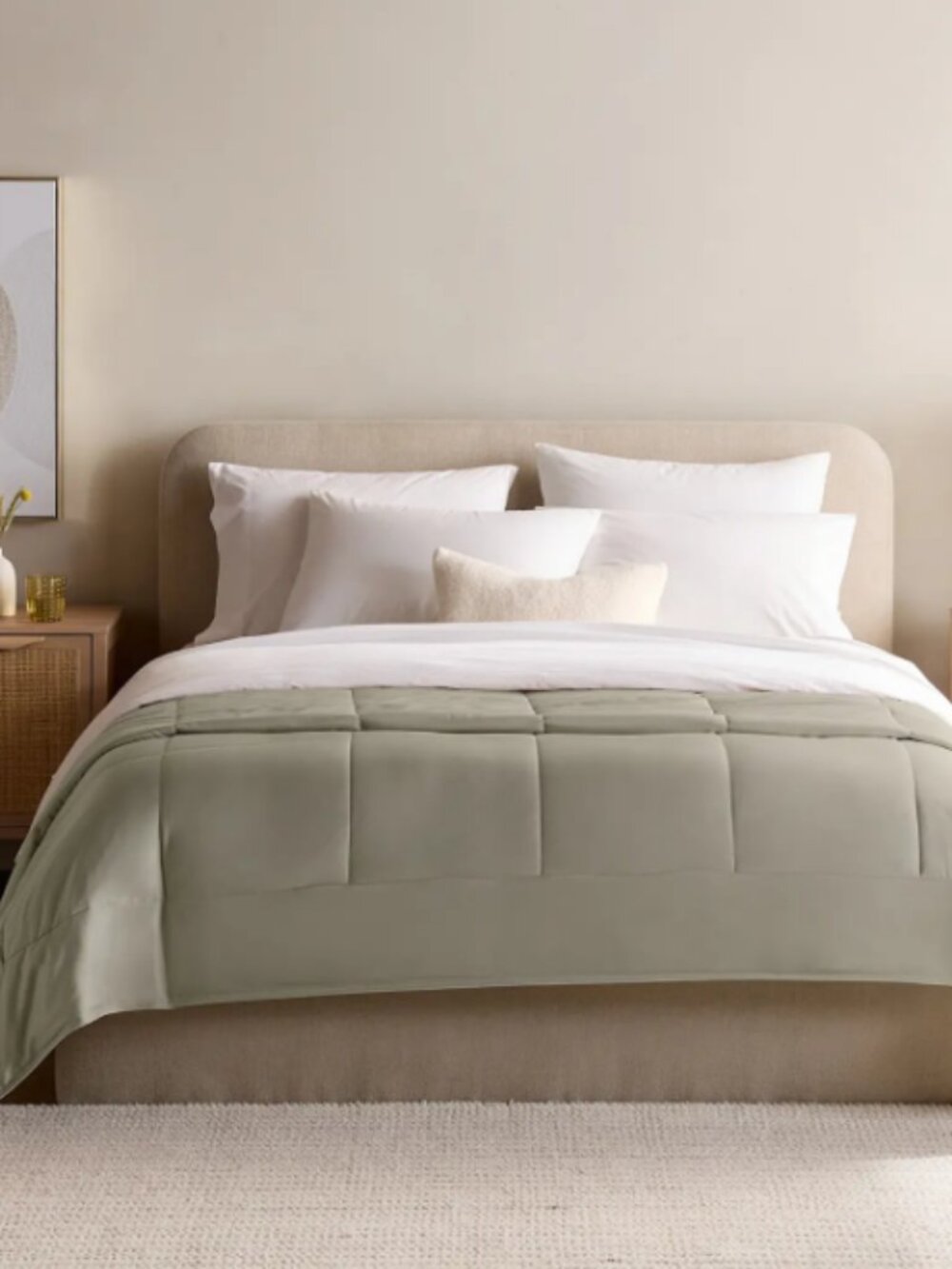 NEW QUINCE Luxurious Bamboo Light Gray Comforter